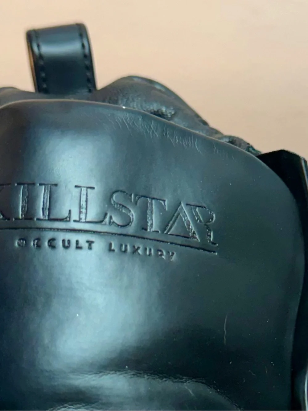 Killstar Black Platform Skull Combat Boots